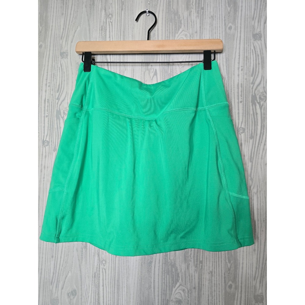 Lands End Womens Green Outdoor Athletic Skort XS Built in Shorts Pocket Modest